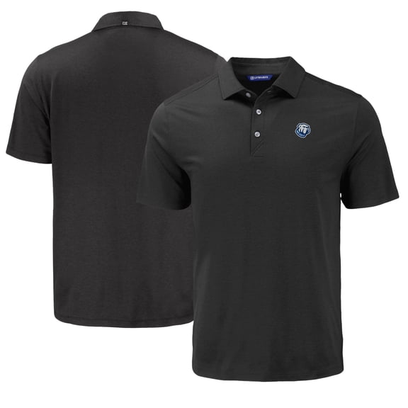 Men's Cutter & Buck Black Citadel Bulldogs Coastline Epic Comfort Eco Recycled Polo