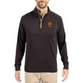 thumbnail image 1 of Men's Cutter & Buck Black Clemson Tigers Alumni Logo Adapt Eco Knit Stretch Raglan Quarter-Zip Pullover, 1 of 2