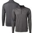 thumbnail image 1 of Men's Cutter & Buck Black Cleveland Browns Big & Tall Virtue Eco Pique Micro Stripe Tri-Blend Quarter-Zip Jacket, 1 of 3