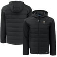 thumbnail image 1 of Men's Cutter & Buck  Black Cleveland Browns Throwback Big & Tall Evoke Hybrid Eco Softshell Recycled Full-Zip Jacket, 1 of 3