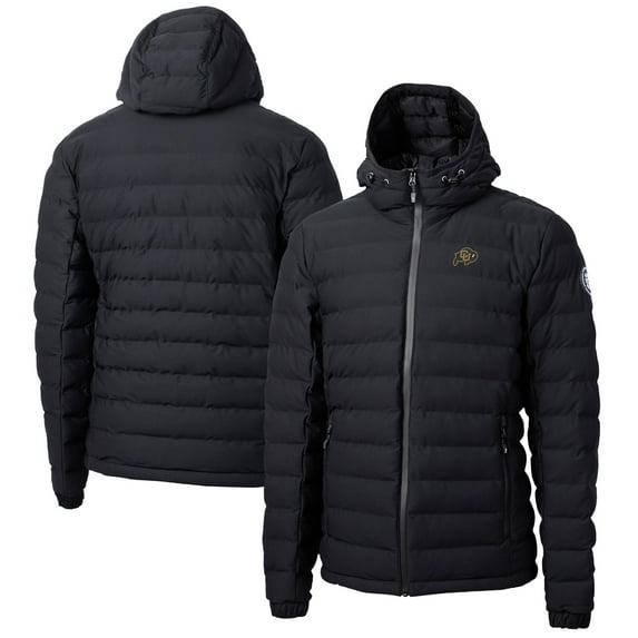 Men's Cutter & Buck Black Colorado Buffaloes Mission Ridge Repreve Eco Insulated Puffer Full-Zip Jacket