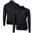 thumbnail image 1 of Men's Cutter & Buck Black Dartmouth Big Green Big & Tall Virtue Eco Pique Recycled Quarter-Zip Pullover Top, 1 of 3