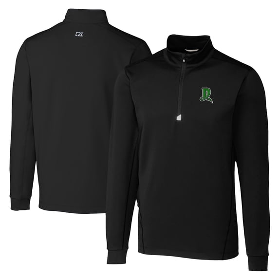 Men's Cutter & Buck Black Dayton Dragons Big & Tall Traverse Stretch Quarter-Zip Top