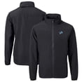 thumbnail image 1 of Men's Cutter & Buck  Black Detroit Lions  Big & Tall Charter Eco Knit Recycled Full-Zip Jacket, 1 of 3