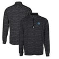 thumbnail image 1 of Men's Cutter & Buck Black Detroit Lions Throwback Logo Big & Tall Traverse Camo Print Stretch Quarter-Zip Pullover Top, 1 of 3
