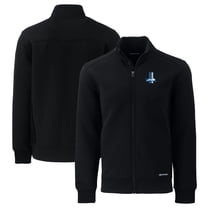Men's Cutter & Buck Black Detroit Lions Throwback Roam Eco Recycled Full-Zip Jacket