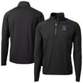 thumbnail image 1 of Men's Cutter & Buck Black Duke Blue Devils Adapt Eco Knit Hybrid Recycled Raglan DryTec Quarter-Zip Jacket, 1 of 3