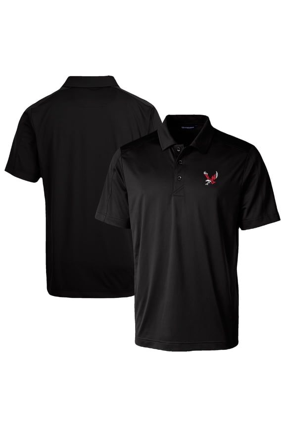 Men's Cutter & Buck Black Eastern Washington Eagles Prospect Eco Textured Stretch Recycled Polo