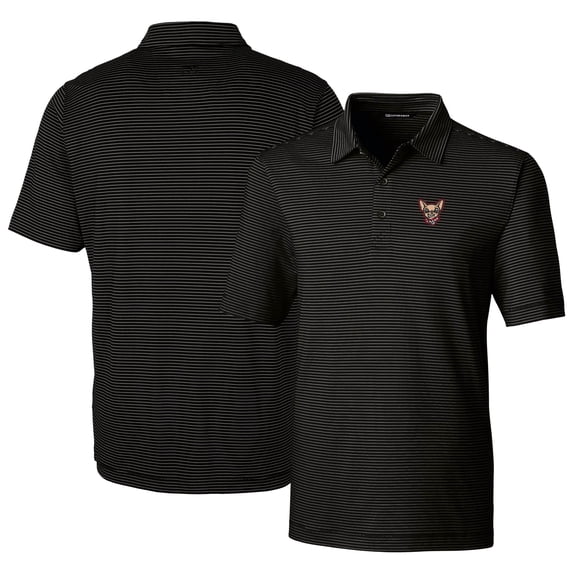Men's Cutter & Buck Black El Paso Chihuahuas Forge Pencil Stripe Stretch DryTec Polo