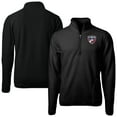 thumbnail image 1 of Men's Cutter & Buck Black FC Dallas Cascade Eco Fleece Quarter-Zip Jacket, 1 of 3