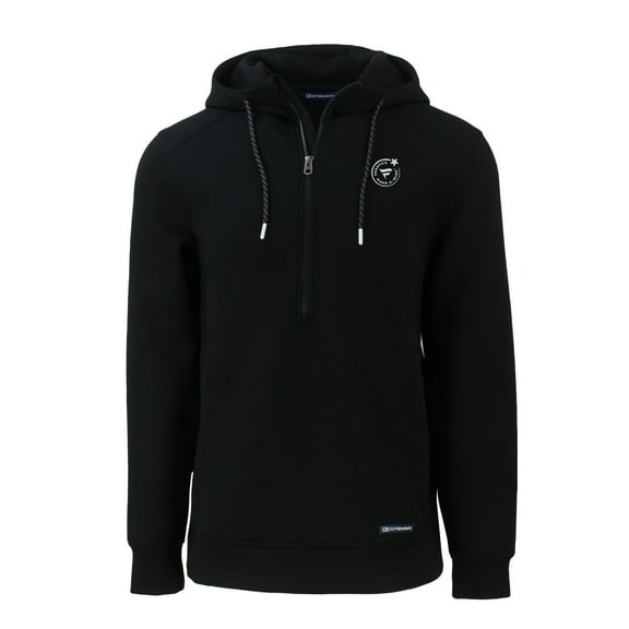 Men's Cutter & Buck Black Fanatics Make-A-Wish Roam Eco Recycled Half-Zip Pullover Hoodie