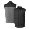 thumbnail image 1 of Men's Cutter & Buck Black Florida State Seminoles Vault Stealth Hybrid Quilted Full-Zip Windbreaker Vest, 1 of 3