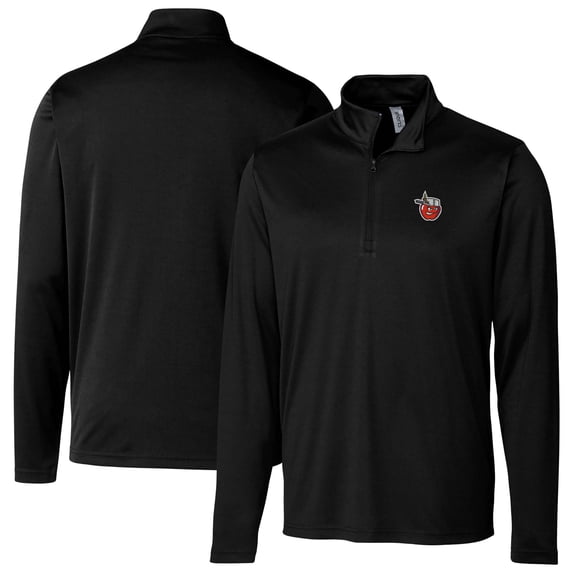 Men's Cutter & Buck Black Fort Wayne TinCaps Clique Spin Eco Performance Half-Zip Pullover