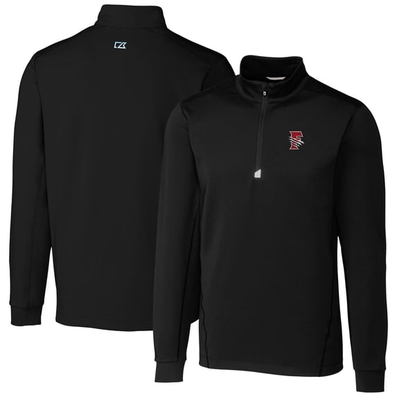 Men's Cutter & Buck Black Fresno Grizzlies Traverse Stretch Quarter-Zip Pullover Top