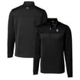 thumbnail image 1 of Men's Cutter & Buck Black Fresno State Bulldogs Traverse Stripe Quarter-Zip Pullover Top, 1 of 3