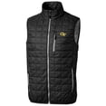 thumbnail image 1 of Men's Cutter & Buck Black GA Tech Yellow Jackets Big & Tall Full-Zip Collegiate Rainier Vest, 1 of 1