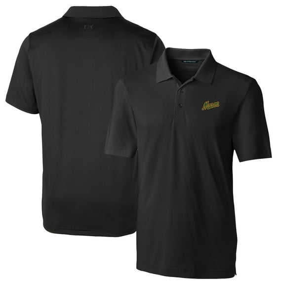 Men's Cutter & Buck Black George Mason Patriots Logo Big & Tall Forge Stretch Polo