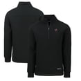thumbnail image 1 of Men's Cutter & Buck Black Georgia Bulldogs Alumni Logo Roam Eco Recycled Quarter-Zip Sweatshirt, 1 of 3