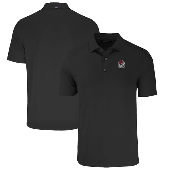 Men's Cutter & Buck Black Georgia Bulldogs Big & Tall Forge Eco Stretch Recycled Polo