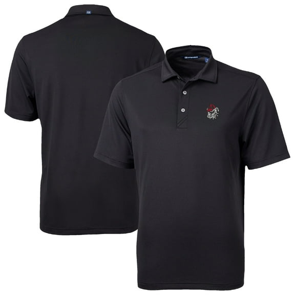 Men's Cutter & Buck Black Georgia Bulldogs Virtue Eco Pique Recycled Polo