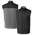 thumbnail image 1 of Men's Cutter & Buck Black Georgia Tech Yellow Jackets Vault Big & Tall Stealth Hybrid Windbreaker Full-Zip Vest, 1 of 3