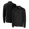 thumbnail image 1 of Men's Cutter & Buck Black Grambling Tigers Advantage Tri-Blend Pique Long Sleeve Polo, 1 of 3
