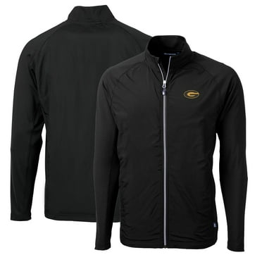 Men's Cutter & Buck Black Grambling Tigers Big & Tall Adapt Eco Knit Hybrid Recycled Full-Zip Jacket