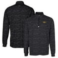 thumbnail image 1 of Men's Cutter & Buck Black Grambling Tigers Traverse Camo Print Stretch Quarter-Zip Pullover Top, 1 of 3