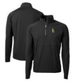 thumbnail image 1 of Men's Cutter & Buck Black Green Bay Packers Adapt Eco Knit Hybrid Throwback Recycled Quarter-Zip Pullover, 1 of 3