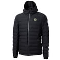 thumbnail image 1 of Men's Cutter & Buck Black Green Bay Packers Mission Ridge Repreve Full-Zip Puffer Jacket, 1 of 1