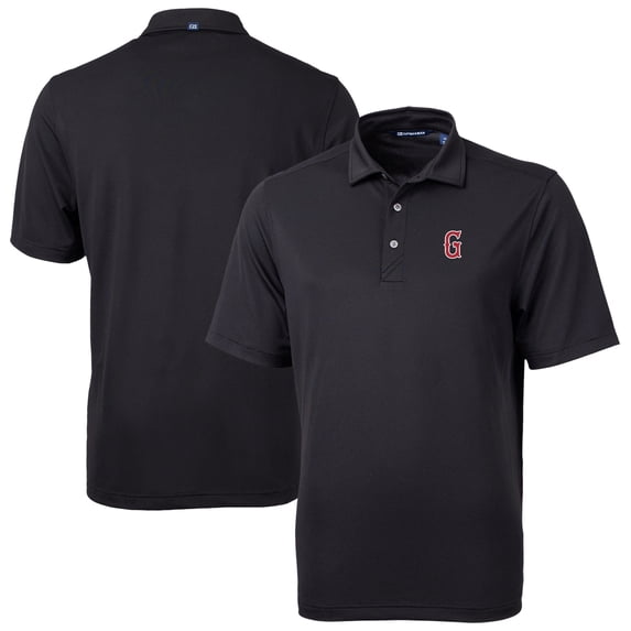 Men's Cutter & Buck Black Greenville Drive Virtue Eco Pique Recycled Polo