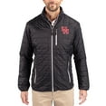thumbnail image 1 of Men's-Cutter & Buck  Black Houston Cougars Rainier Eco Insulated PrimaLoft Full-Zip Puffer Jacket, 1 of 2