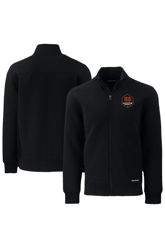 Men's Cutter & Buck Black Houston Dynamo FC Roam Eco Recycled Full-Zip Jacket