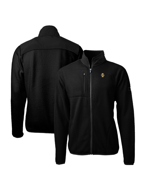 Men's Cutter & Buck Black Idaho Vandals Big & Tall Cascade Eco Sherpa Fleece Full-Zip Jacket