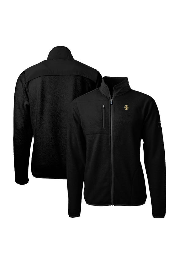 Men's Cutter & Buck Black Idaho Vandals Big & Tall Cascade Eco Sherpa Fleece Full-Zip Jacket