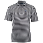 Men's Cutter & Buck Black Indianapolis Colts Big & Tall Virtue Eco Pique Stripe Recycled Polo