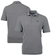 Men's Cutter & Buck Black Indianapolis Colts Throwback Logo Virtue Eco Pique Stripe Recycled Polo