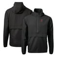 thumbnail image 1 of Men's Cutter & Buck  Black Indianapolis Indians  Charter Eco Recycled Half-Zip Anorak Jacket, 1 of 3