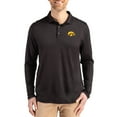 thumbnail image 1 of Men's Cutter & Buck  Black Iowa Hawkeyes Primary Coastline Epic Comfort Long-Sleeve Polo, 1 of 2