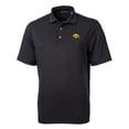 thumbnail image 1 of Men's Cutter & Buck Black Iowa Hawkeyes Virtue Eco Pique Recycled Polo, 1 of 1