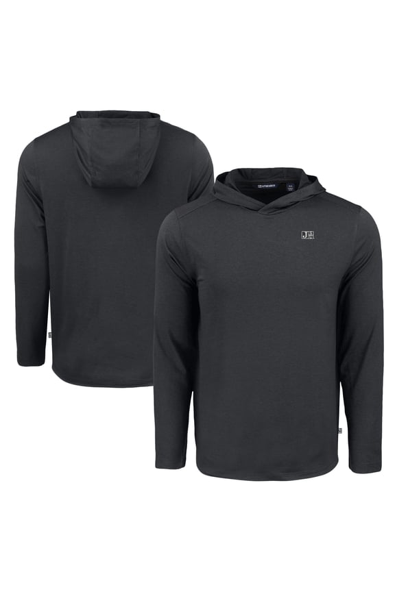 Men's Cutter & Buck Black Jackson State Tigers Coastline Epic Comfort Eco Recycled Long Sleeve Hoodie T-Shirt