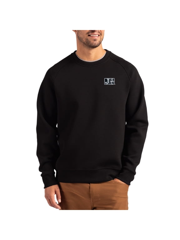 Men's Cutter & Buck Black Jackson State Tigers Roam Recycled Pullover