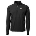 thumbnail image 1 of Men's Cutter & Buck Black Kansas City Chiefs Adapt Eco Knit Hybrid Recycled Quarter-Zip Raglan Jacket, 1 of 1