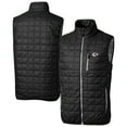 thumbnail image 1 of Men's Cutter & Buck Black Kansas City Chiefs Big & Tall Rainier PrimaLoft Eco Insulated Full-Zip Puffer Vest, 1 of 3