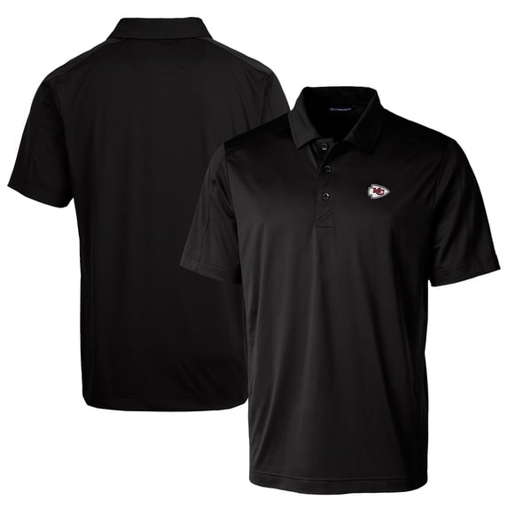 Men's Cutter & Buck Black Kansas City Chiefs Prospect Textured Stretch Big & Tall Polo
