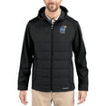 thumbnail image 1 of Men's Cutter & Buck Black Kansas Jayhawks Evoke Hybrid Eco Softshell Recycled Full Zip Hooded Jacket, 1 of 2