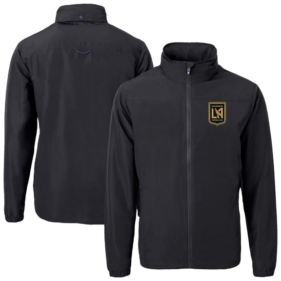 Men's Cutter & Buck Black LAFC Charter Eco Recycled Full-Zip Jacket