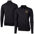thumbnail image 1 of Men's Cutter & Buck Black LAFC DryTec Virtue Eco Pique Recycled Quarter-Zip Pullover, 1 of 3