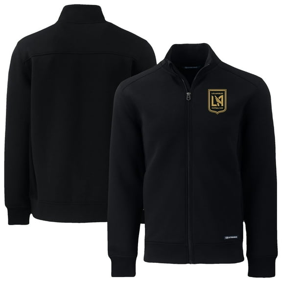 Men's Cutter & Buck Black LAFC Roam Eco Recycled Full-Zip Jacket