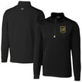 thumbnail image 1 of Men's-Cutter & Buck  Black LAFC Traverse Stretch Eco Quarter-Zip Pullover Top, 1 of 3